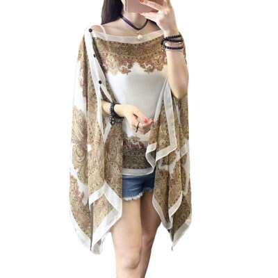 New Chiffon Shirt Sun Protection Clothing Shawl Women Long T