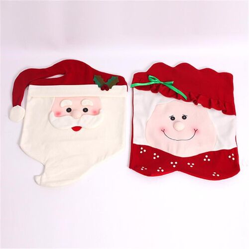 Christmas Chair Cover Classic Santa Claus Dining Chair