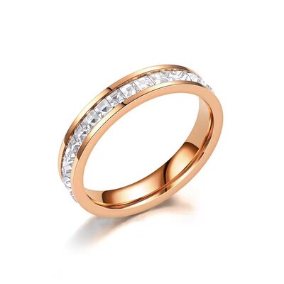 Titanium Steel Ring Womens Niche High-end Light Luxury Stai