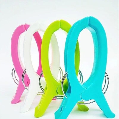 4PCS Plastic Clothes Pegs Beach Towel Clip Plastic Quilt Peg