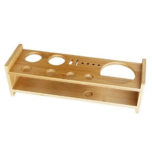 Cocktail Bartending Set Wooden Stand Bartender Kits Stand