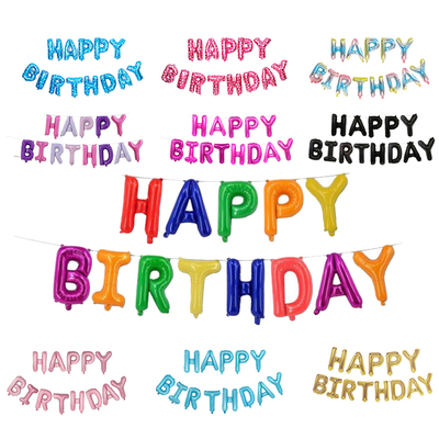 13pcs Happy Birthday Balloons Party Supplies Decoration Lett
