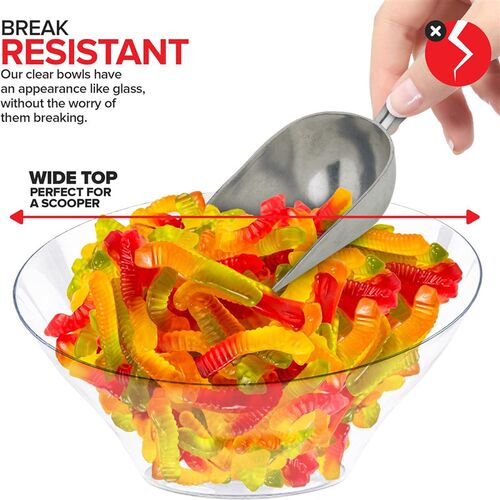 Disposable Angled Plastic Bowls Round Medium Serving Bowl
