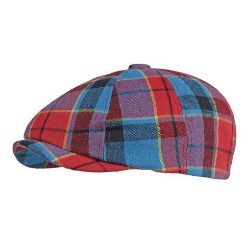 LDSLYJR  Cotton Spring Summer plaid Newsboy Caps Flat Peaked