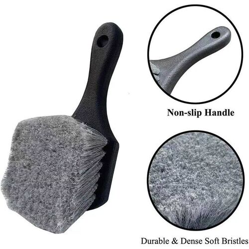 Car Wheel Cleaning Brush Detail Brush Short Handle Tire Rim