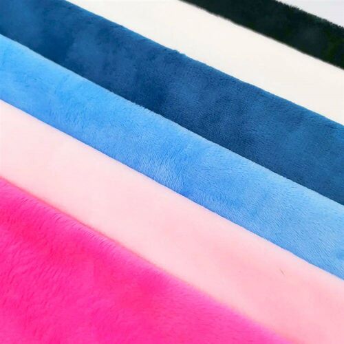 Big Size Solid Color Short Plush Velvet Fabric Super Soft Di