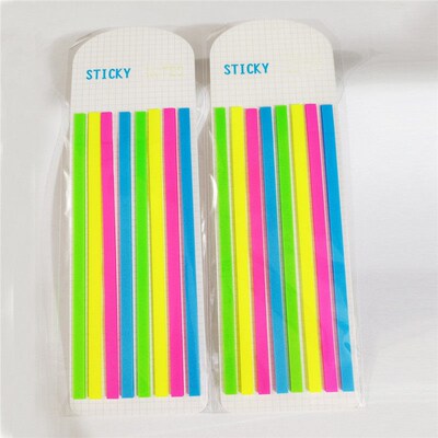 160PCS Color Stickers Transparent Fluorescent Index Tabs Fla