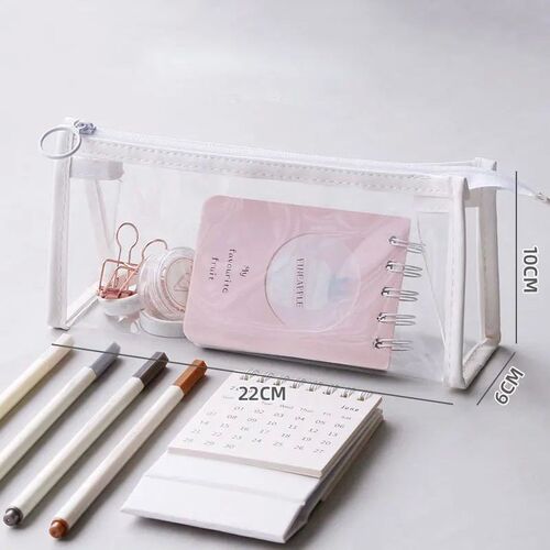 PVC Transparent Pencil Case Kawaii Waterproof Pencil Bags fo