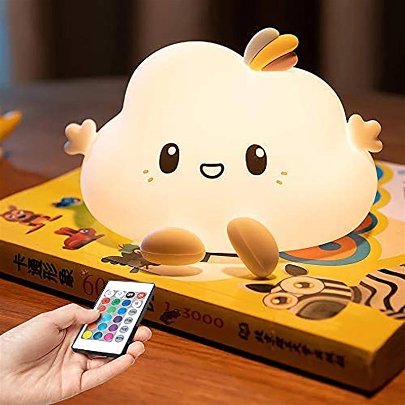 Color-Changing Silicone Night Light Rechargable Lamp kawaii图片