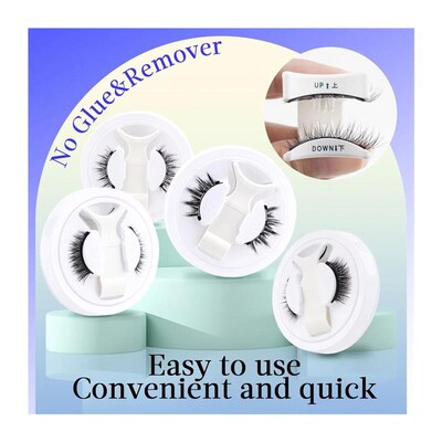 1 Pair Magnetic Eyelashes Handmade Fluffy Faux Mink Lashes R