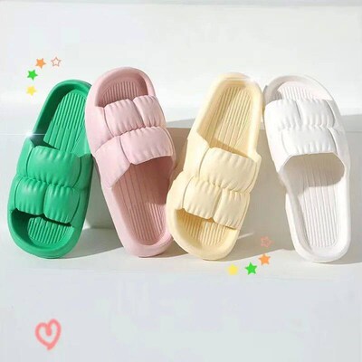 2024 Men Women Soft Sole Cloud Slippers Thick Platform