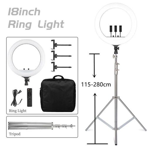 Ring Light Photography 18 inch LED Large Selfie Video Remote