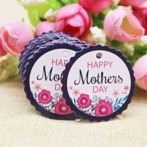 50pc tag+50 ropes retangular Happy mothers day gifts label