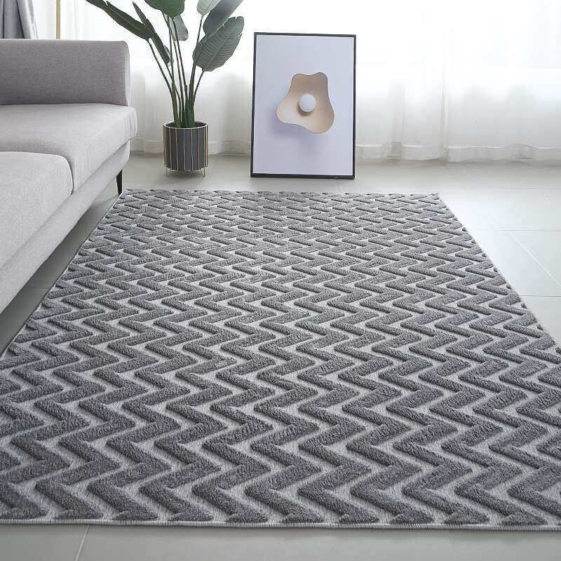 Modern Simple Living Room  Sofa Coffee Table Blanket Home Be图片