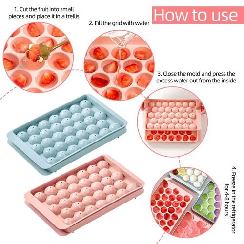 33 Ice Boll Cube Trays For Freezer Ice Ball Maker Mold Mini