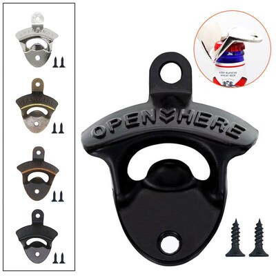Kitchen Bottle Opener Wall Mounted Vintage Retro Alloy Hangi