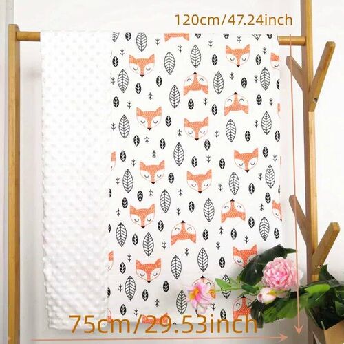 Baby Blanket Newborn Fox Lion Printed Cotton Flannel Swaddle