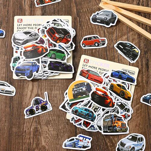 50/100 Pcs Retrofit Racing Car Graffiti ers Laptop Guitar Lu