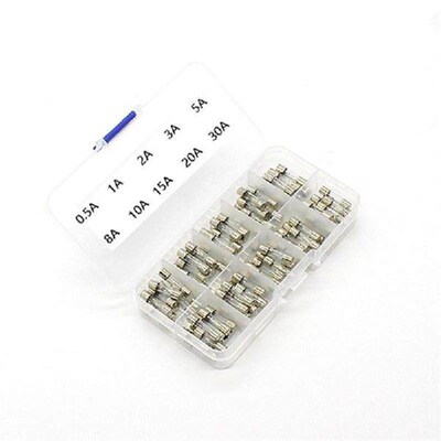 100Pcs 5x20mm Quick Blow Glass Tube Fuse Assorted Kits 0.5A