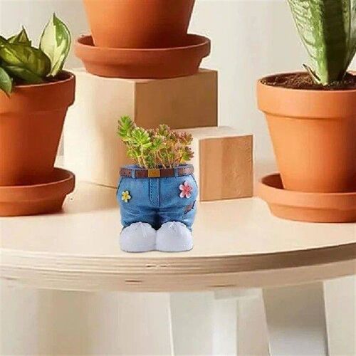 Plant Pots Indoor Unique Jeans Skirt Resin Flower Pots