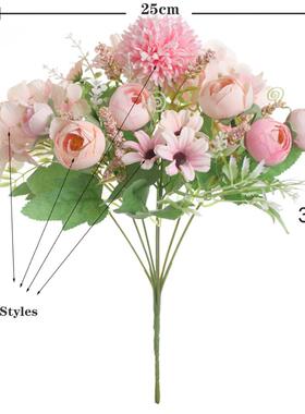 1pcs mixed flower beautiful peony artificial flower hydrange
