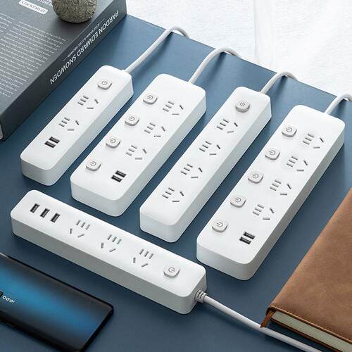 Power Strip with 6 Outlets and 3 USB Ports Extension Cord