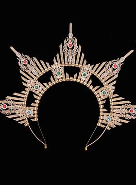 Doule Layers Halo Crown Zip Tie Spiked Halo Crown Headpiece