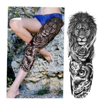 Full Arm Temporary Tattoos Sleeve For Men Women Realistic