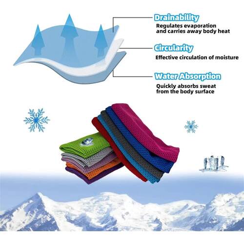 10 Pack Cooling Towels, Cool Towel, Soft Breathable Chilly T