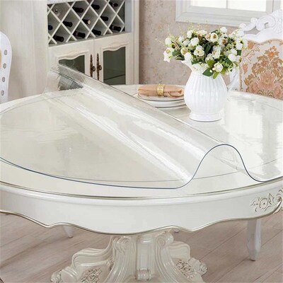 pvc round tablecloth dining table mat waterproof oil-proof s