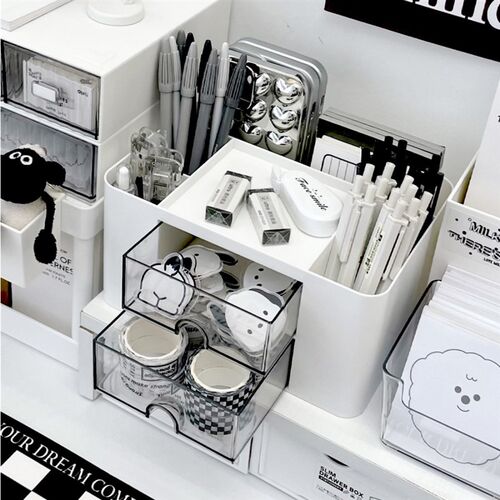 Nordic Minimalist Desk Drawer Pen Holder Storage Box Organiz