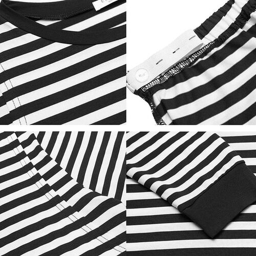 2023 Womens New Maternity Pajamas Striped Nursing Sleepwear