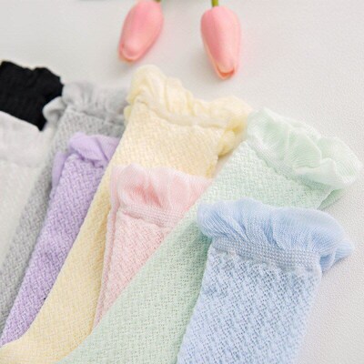 Summer Mesh Breathable Baby Socks Over Knee Air Conditioner
