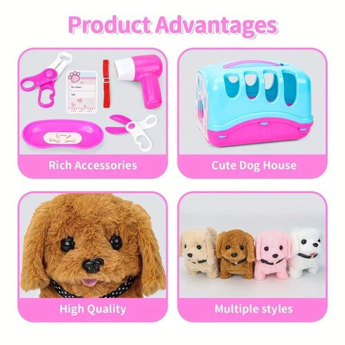 Pet Puppy Care Accessories with Dog  House -Simulated Brador