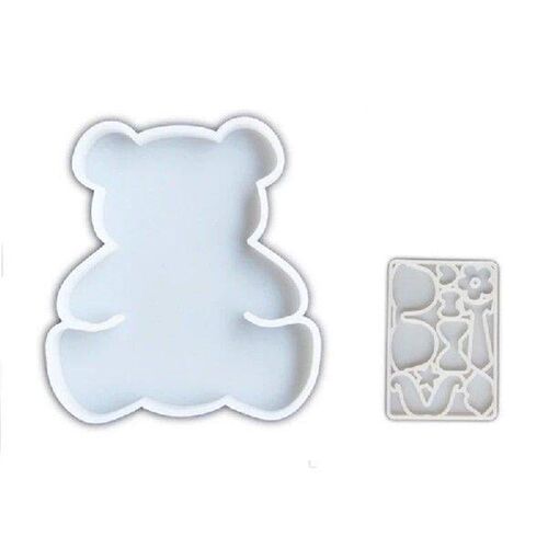 2Pcs Bear Silicone Molds For Chocolate Cake Decoration