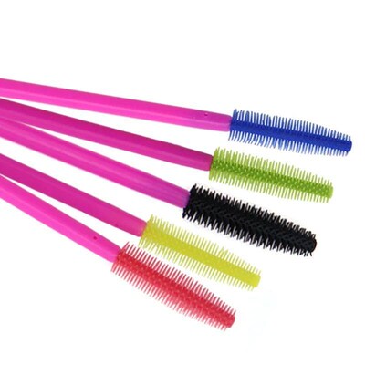 50pcs Silicone Eyelash Brush Mascara Wands Applicator Eyebro