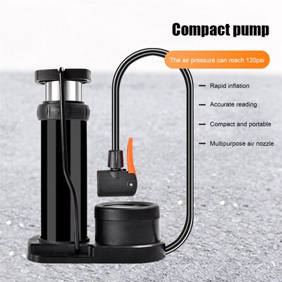 Bike Pump Mini Portable Bicycle Foot Pump with Pressure