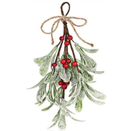 Artificial Hanging Christmas Mistletoe Holiday Home Decor 23