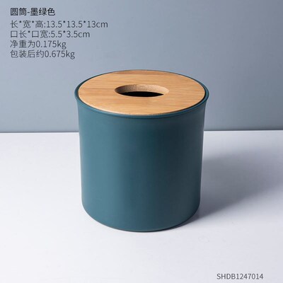 tissue box room paper storage napkin holder  收纳竹盖纸巾盒