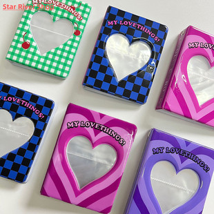 Lovely Photo Bear Love Album Heart 3inch Kpop Card Hollow