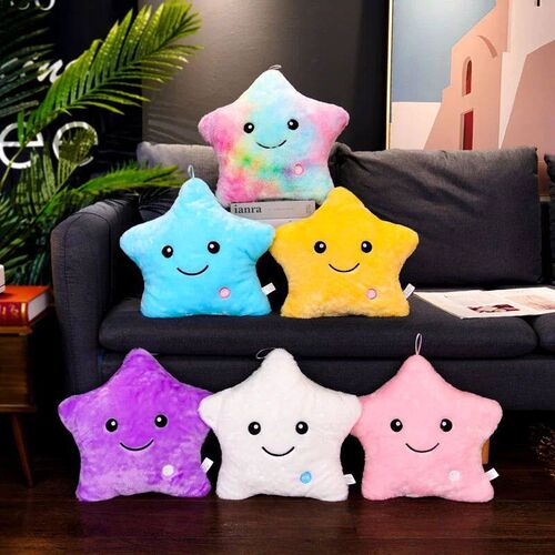 24*22cm Creative Toy Luminous Star Pillow Stuffed Plush Glow
