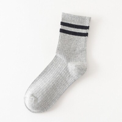 Summer Thin Womens Socks Striped Cotton MidCalf Socks Ins Fa
