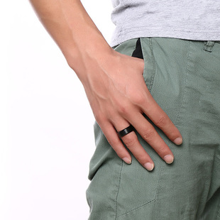 ring men stainless Fashion Black Jewelry steel Rings Charm