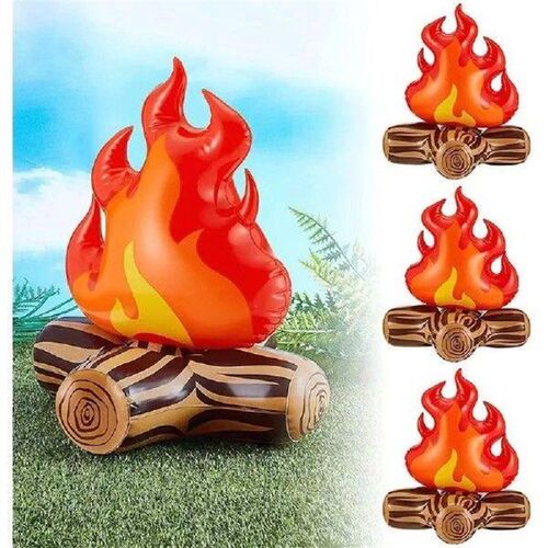 PVC Inflatable Campfire Model Simulation Camping Accessory