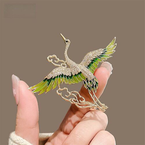 Vintage Cloud Crane Brooch New Chinese Elegant Womens Versat