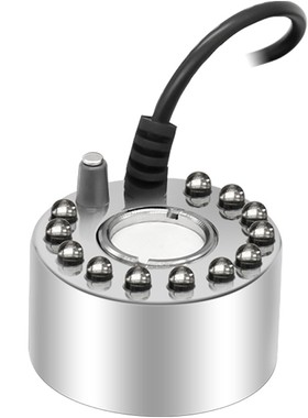 超声波雾化器鱼缸起雾器盆景雾化头大雾量水雾加湿彩灯景观造雾器