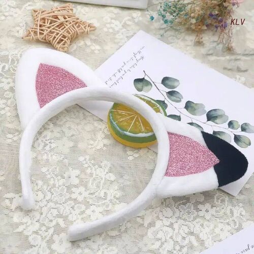 Soft   Headband Animal Shape Plush Ears Hair Hoop for Washin
