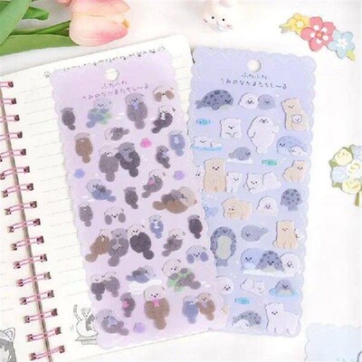 1pc Kawaii Cartoon Pet Baby Candy 3D Puffy Stickers