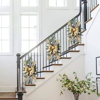 Christmas Wreath Hanging Garlands Without/With Atmosphere La