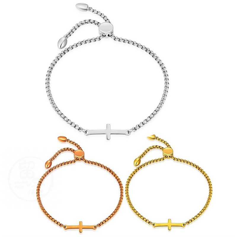-Simple Jesus Cross Friendship Best Friends Brlet Adjustable